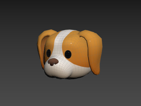 Prop172 Beagle Dog Head Modello 3D