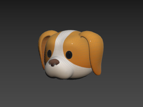 Prop172 Beagle Dog Head Modello 3D