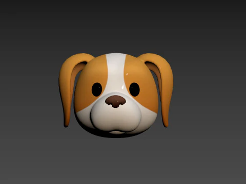 Prop172 Beagle Dog Head 3D Model