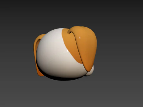 Prop172 Beagle Dog Head 3D Model