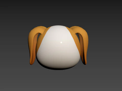 Prop172 Beagle Dog Head 3D Model