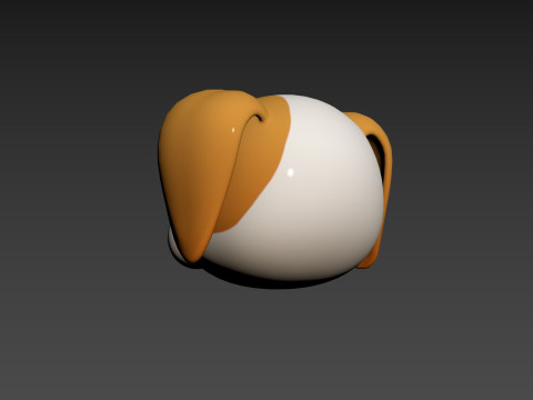 Prop172 Beagle Dog Head Modello 3D