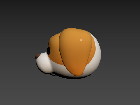 Prop172 Beagle Dog Head Modello 3D