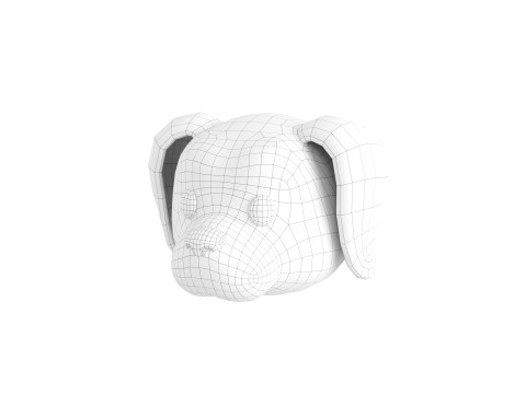 Prop172 Beagle Dog Head Modello 3D