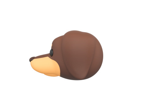 Prop173 Dachshund Dog Head 3Dモデル