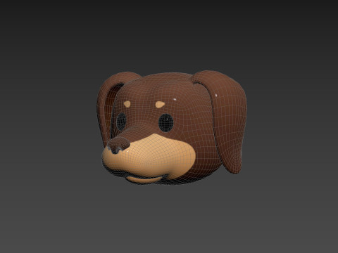 Prop173 Dachshund Dog Head 3Dモデル