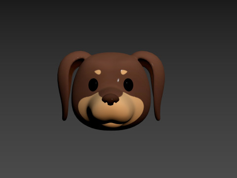 Prop173 Dachshund Dog Head 3Dモデル