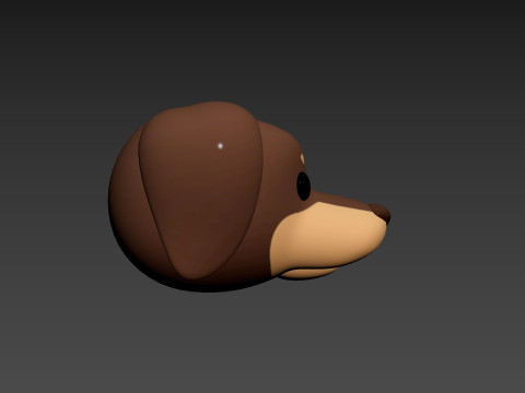Prop173 Dachshund Dog Head 3Dモデル