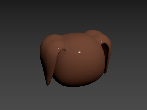 Prop173 Dachshund Dog Head 3Dモデル