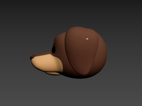 Prop173 Dachshund Dog Head 3Dモデル