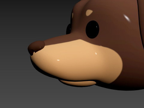 Prop173 Dachshund Dog Head 3Dモデル
