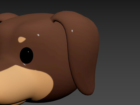 Prop173 Dachshund Dog Head 3Dモデル