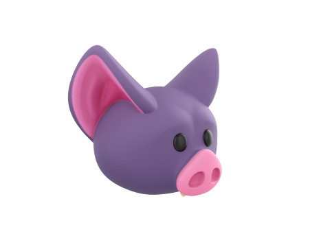 Prop174 Bat Head Modèle 3D