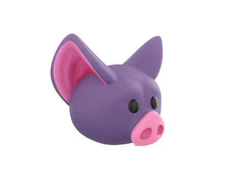 Prop174 Bat Head 3D Model