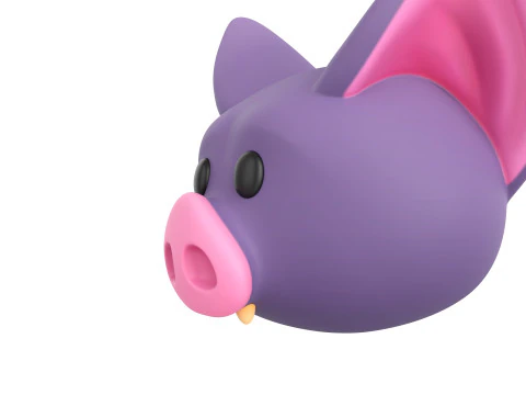 Prop174 Bat Head 3D Model
