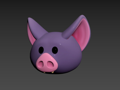 Prop174 Bat Head Modèle 3D