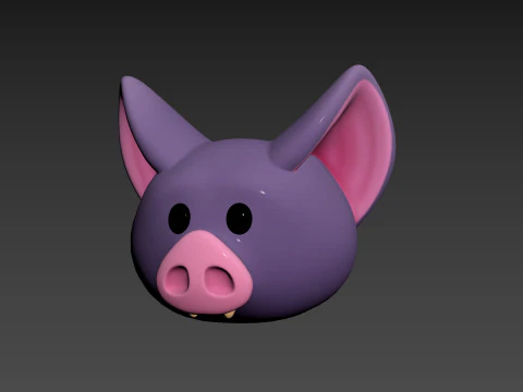 Prop174 Bat Head 3D Model