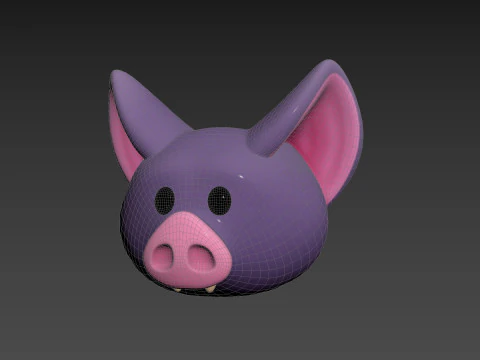 Prop174 Bat Head 3D Model