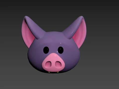Prop174 Bat Head 3D Model