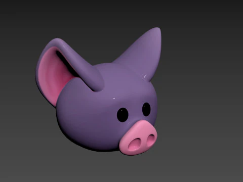 Prop174 Bat Head 3D Model