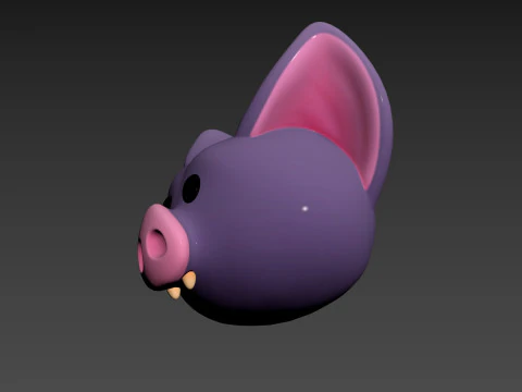 Prop174 Bat Head 3D Model
