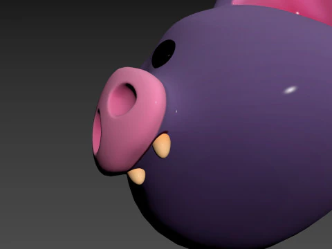 Prop174 Bat Head 3D Model