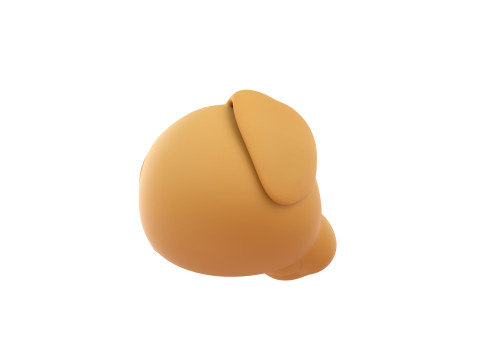 Prop175 Golden Retriever Dog Head 3D Model