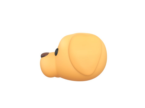 Prop175 Golden Retriever Dog Head 3D Model
