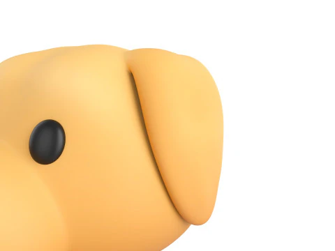 Prop175 Golden Retriever Dog Head 3D Model