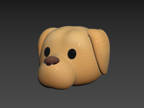 Prop175 Golden Retriever Dog Head 3D Model