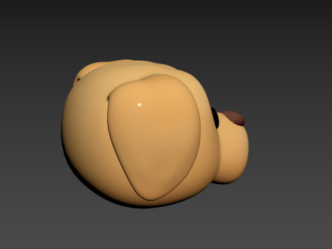 Prop175 Golden Retriever Dog Head 3D Model