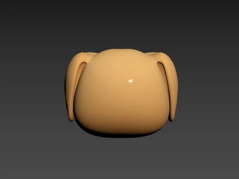 Prop175 Golden Retriever Dog Head 3D Model