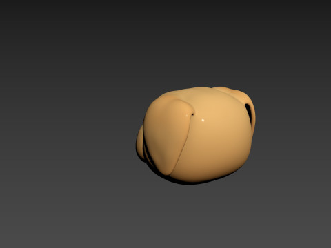Prop175 Golden Retriever Dog Head 3D Model