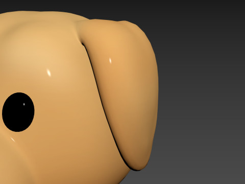 Prop175 Golden Retriever Dog Head 3D Model