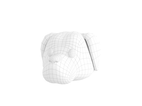 Prop175 Golden Retriever Dog Head 3D Model