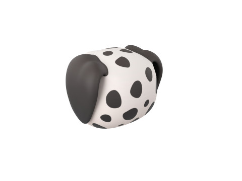 Prop176 Dalmatian Dog Head Modelo 3D