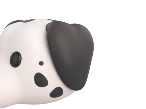 Prop176 Dalmatian Dog Head Modelo 3D