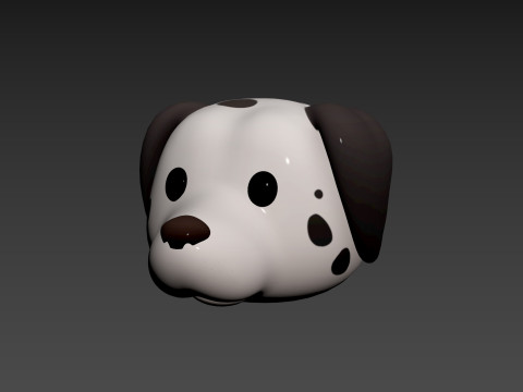 Prop176 Dalmatian Dog Head Modelo 3D
