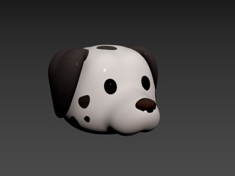 Prop176 Dalmatian Dog Head Modelo 3D