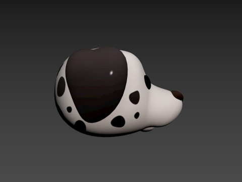 Prop176 Dalmatian Dog Head Modelo 3D