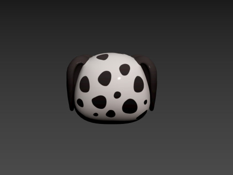 Prop176 Dalmatian Dog Head Modelo 3D