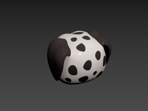 Prop176 Dalmatian Dog Head Modelo 3D