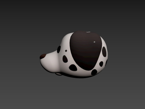 Prop176 Dalmatian Dog Head Modelo 3D
