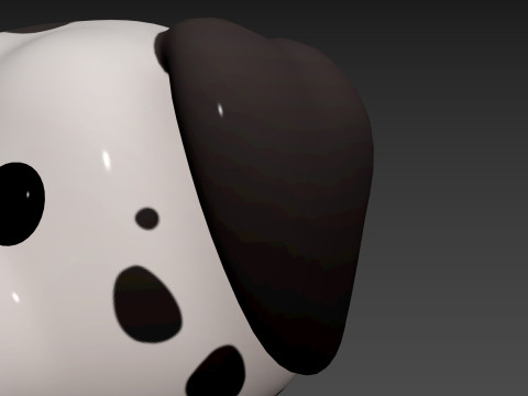 Prop176 Dalmatian Dog Head Modelo 3D