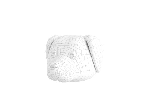 Prop176 Dalmatian Dog Head Modelo 3D