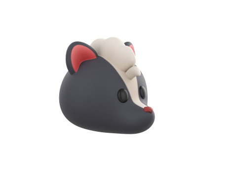 Prop177 Skunk Head Modelo 3D