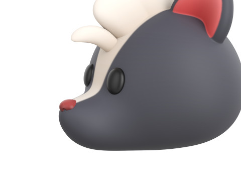 Prop177 Skunk Head Modelo 3D