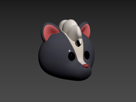 Prop177 Skunk Head Modelo 3D