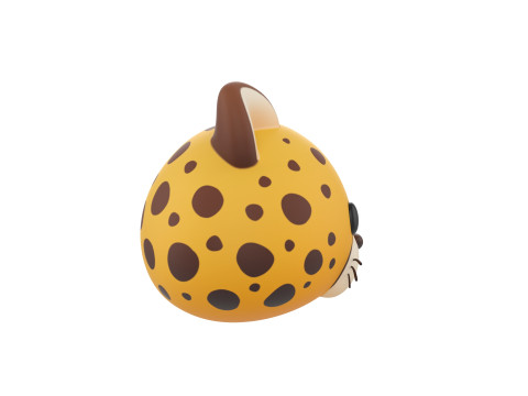 Prop178 Cheetah Head Modelo 3D