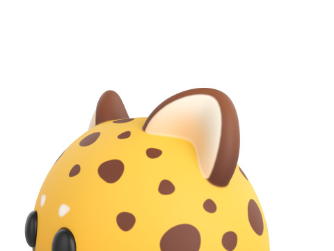 Prop178 Cheetah Head Modelo 3D